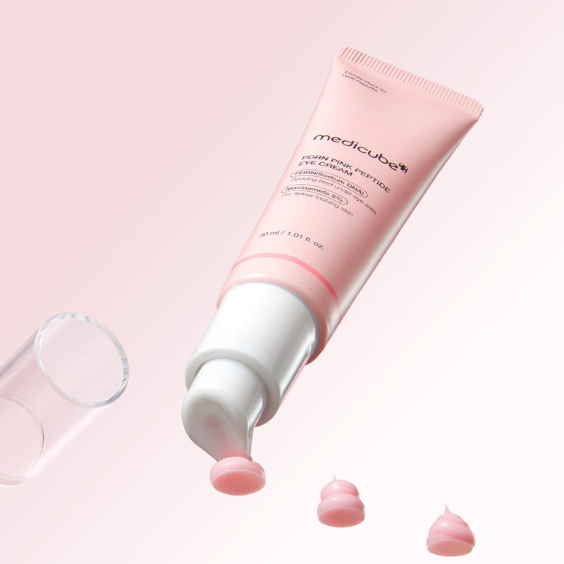 Creme para Área dos Olhos Medicube PDRN Pink Peptide Eye Cream – Rejuvenescedor, Firmador e Iluminador