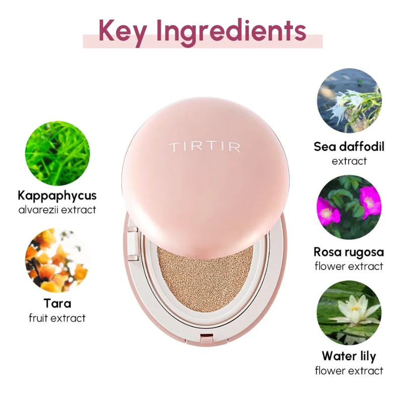 TIRTIR Mask Fit Pink Cushion – Alta Cobertura Semi-Matte FPS 50+