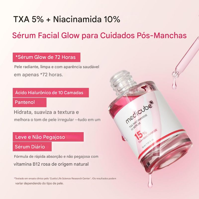 Sérum Facial Medicube TXA Niacinamide 15% – Clareador de Manchas e Uniformizador da Pele